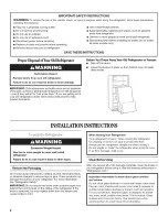 Предварительный просмотр 2 страницы Whirlpool GR2FHTXVB00 User Instructions