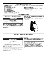 Предварительный просмотр 2 страницы Whirlpool GR2SHWXPB0 User Instructions