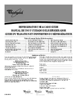 Whirlpool GR2SHWXPB02 Use & Care Manual preview