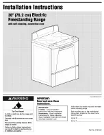 Preview for 1 page of Whirlpool GR556LRKB Installation Instructions Manual