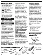 Preview for 2 page of Whirlpool GR556LRKB Installation Instructions Manual