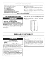 Предварительный просмотр 2 страницы Whirlpool GS2KVAXVS02 User Instructions