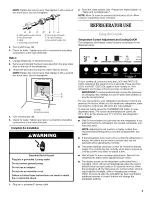 Предварительный просмотр 5 страницы Whirlpool GS2KVAXVS02 User Instructions