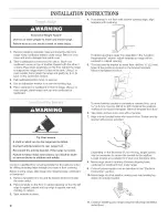 Preview for 8 page of Whirlpool GS440LEMB1 Installation Instructions And Operation Manual