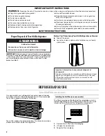 Preview for 2 page of Whirlpool  GSC25C4EYW User Instructions