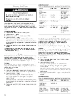 Preview for 18 page of Whirlpool GSC278 Use & Care Manual