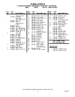 Предварительный просмотр 2 страницы Whirlpool GSC308PRB01 Parts List