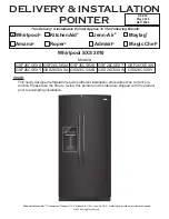 Предварительный просмотр 1 страницы Whirlpool GSF26C5EXA Delivery & Installation Pointer