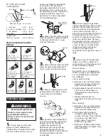 Preview for 7 page of Whirlpool GZ7930XGS0 Installation Instructions And Use And Care Manual