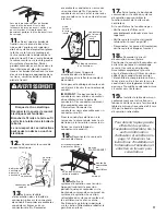 Preview for 25 page of Whirlpool GZ7930XGS0 Installation Instructions And Use And Care Manual