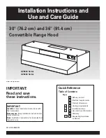 Предварительный просмотр 1 страницы Whirlpool GZ8330 Series and Installation Instructions And Use & Care Manual