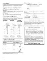 Preview for 6 page of Whirlpool GZ9730SSS0 Use & Care Manual