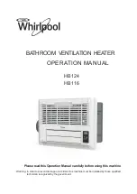 Whirlpool HB116 Operation Manual preview