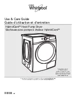 Whirlpool HybridCare Heat Pump Dryer Use & Care Manual предпросмотр