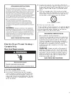 Preview for 7 page of Whirlpool HybridCare WED9290FW Installation Instructions Manual