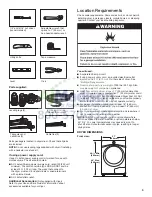 Предварительный просмотр 3 страницы Whirlpool HybridCare WED99HEDW Installation Instructions Manual