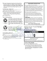 Предварительный просмотр 6 страницы Whirlpool HybridCare WED99HEDW Installation Instructions Manual