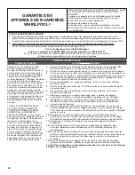 Preview for 48 page of Whirlpool HybridCare WHD862CHC Use & Care Manual