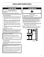 Предварительный просмотр 3 страницы Whirlpool IT8WSKXRW Use & Care Manual