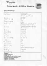 Preview for 2 page of Whirlpool K20 Instructions For Use And Installation