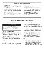 Preview for 2 page of Whirlpool KUID308HPS Installation Instructions Manual