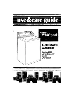 Предварительный просмотр 1 страницы Whirlpool LA3400XM Use & Care Manual