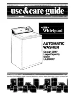 Предварительный просмотр 1 страницы Whirlpool LA3400XP Use & Care Manual