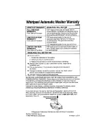 Предварительный просмотр 12 страницы Whirlpool LA5300XT Use And Care Manual