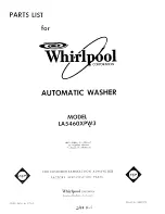 Whirlpool LA5430XPW3 Parts List предпросмотр