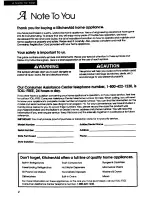 Preview for 2 page of Whirlpool LA543OXP Use And Care Manual