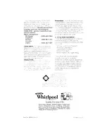 Preview for 12 page of Whirlpool LA5800XK Use & Care Manual