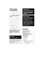 Preview for 2 page of Whirlpool LA5880XK Use & Care Manual