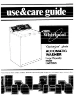 Предварительный просмотр 1 страницы Whirlpool LA6150XS Use & Care Manual