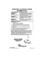 Preview for 16 page of Whirlpool LA6200XS Use & Care Manual