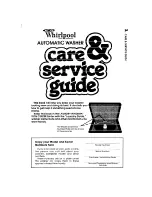 Предварительный просмотр 1 страницы Whirlpool LA6900XKW1 Care & Service Manual