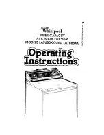 Предварительный просмотр 1 страницы Whirlpool LA7680XK Operating Instructions Manual