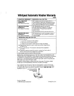 Предварительный просмотр 16 страницы Whirlpool LA8580XW Use & Care Manual