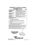 Preview for 20 page of Whirlpool LA8800XS Use & Care Manual