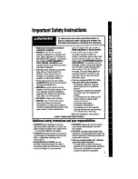 Preview for 3 page of Whirlpool LA9100XT Use & Care Manual