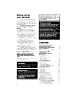 Preview for 2 page of Whirlpool LA9800XK Use And Care Manual