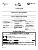 Предварительный просмотр 1 страницы Whirlpool Laundry Tower Use And Care Manual