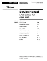 Whirlpool LAVE-LINGE TOP AWE 9726 Service Manual предпросмотр