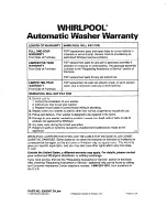 Предварительный просмотр 22 страницы Whirlpool LBR6133DQ0 Use And Care Manual