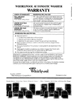 Preview for 16 page of Whirlpool LC4900XS User And Care Manual