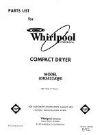 Предварительный просмотр 1 страницы Whirlpool LDR3422AW0 Parts List