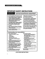 Preview for 4 page of Whirlpool LDR3822B Use And Care Manual