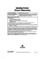 Preview for 20 page of Whirlpool LDR3822B Use And Care Manual