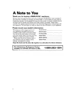 Preview for 2 page of Whirlpool LDR3822D Use And Care Manual