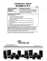 Preview for 12 page of Whirlpool LE3000XS Use And Care Manual