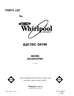 Whirlpool LE3300XPWO Parts List preview
